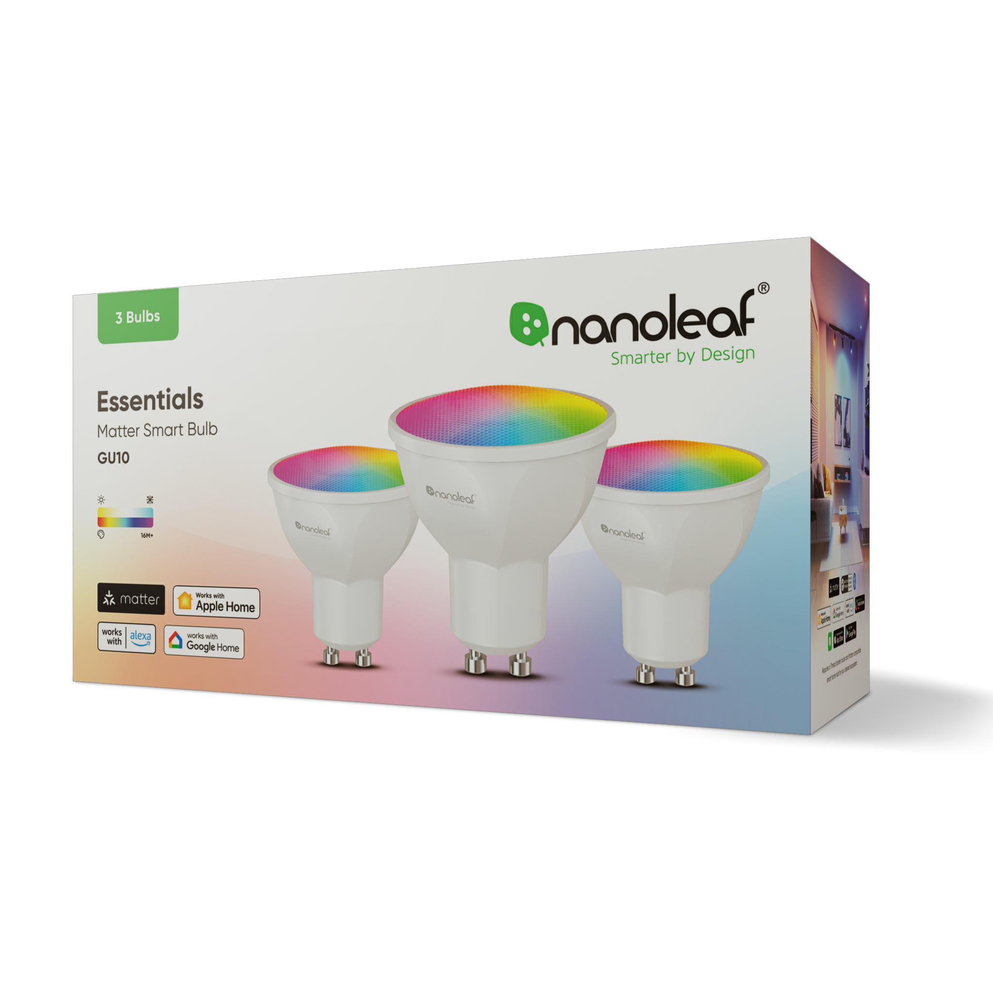 Nanoleaf - Lmpada Essentials Smart Bulb GU10 matter (3x) 2